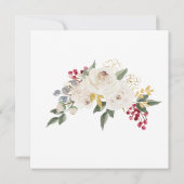 ホワイトローズ金ゴールド幾何学模様結婚キリスト教徒 招待状 (裏面)