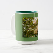 ホワイトローズ開花 ツートーンマグカップ (正面左)