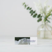 ホワイトローズ3花の写真名刺 スキニー名刺 (スタンド正面)