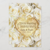 ホワイトローズ50結婚周年記念 招待状 (正面/裏面)