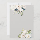 ホワイトローズ&アジサイエレガントフローラ結婚ズ 招待状 (裏面)