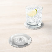 ホワイトローズ | エレガントな花のデザイン ペーパーコースター (インサイチュ)