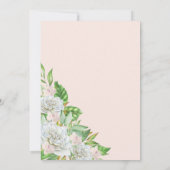 ホワイトローズ |オーキズ40th結婚の誕生日パーティー 招待状 (裏面)