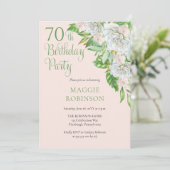 ホワイトローズ |オーキズ70th結婚の誕生日パーティー 招待状 (スタンド正面)