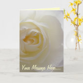 ホワイトローズ カード ローズ  パーソナライズド フラワー カード (黄色い花)
