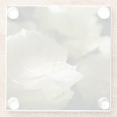 ホワイトローズ – ガラスコースター (裏面)