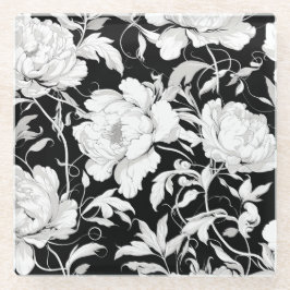 ホワイトローズ ガラスコースター