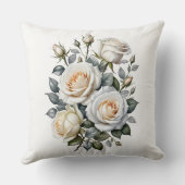 ホワイトローズ クッション (裏面)