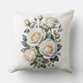 ホワイトローズ クッション (正面)