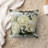 ホワイトローズ クッション (ブランケット)