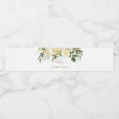 ホワイトローズ グリーン ブライダルシャワー ウォーターボトル ペットボトルラベル (シングルラベル)