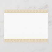 ホワイトローズ&ズ結婚リングや輪は日付カードを保存 案内ポストカード (裏面)