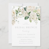 ホワイトローズ&セージブライダルシャワーブランチ 招待状 (正面)