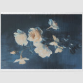 ホワイトローズ&ダフォディルブーケ海軍の背景 薄葉紙 (正面)