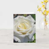 ホワイトローズ パーソナライズ グリーティングカード (黄色い花)