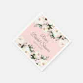 ホワイトローズ | ピンクブライダルシャワー スタンダードカクテルナプキン (角)