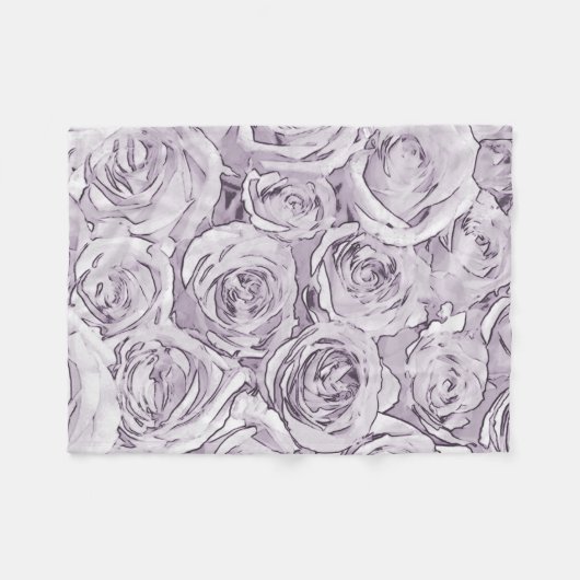 ホワイトローズ フリースブランケット (正面(横))