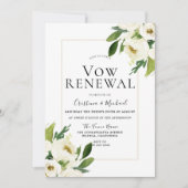 ホワイトローズ フローラルクリーム 誓いの更新 招待状 (正面)