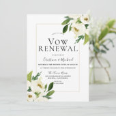 ホワイトローズ フローラルクリーム 誓いの更新 招待状 (スタンド正面)