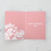 ホワイトローズ フローラル マザーズデー カード (内部)