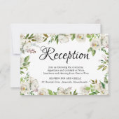 ホワイトローズ フローラル レセプション カード (正面)