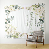 ホワイトローズ ブライダルシャワー おしゃれ フォトブース バックドロップ タペストリー (インサイチュ(横))