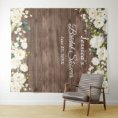 ホワイトローズ ブライダルシャワー おしゃれ フォトブース バックドロップ タペストリー (インサイチュ(横))