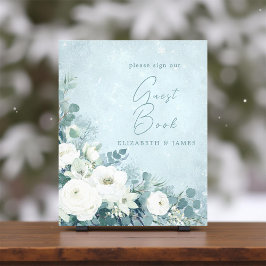 ホワイトローズ ヘレボレス シルバー ウェディング ゲスト サイン