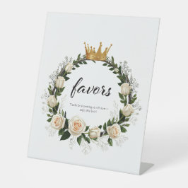 ホワイトローズ&ベビーの息の引き立て 台座サイン