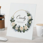 ホワイトローズ&ベビーズブレスキャンディ 台座サイン (インサイチュ)