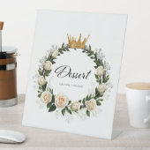 ホワイトローズ&ベビーズブレスデザート 台座サイン (インサイチュ)