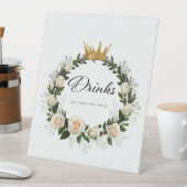 ホワイトローズ&ベビーズブレスドリンク 台座サイン (インサイチュ)