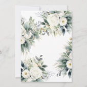 ホワイトローズ ボホウェディング 招待状 (裏面)