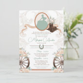 ホワイトローズ ミントグリーン チャロ ウエスタン キンセアニエラ 招待状 (スタンド正面)