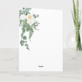 ホワイトローズ |ユーカリプタス・ハッピーマザーズデイ カード (裏面)