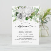 ホワイトローズ&ユーカリプトゥスグリーンリーアフタヌーンティー 招待状 (スタンド正面)