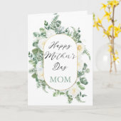 ホワイトローズ |ユーカリプトゥス母の日ママ カード (黄色い花)