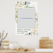 ホワイトローズ ユーカリ  ブライダルシャワー フォトプロップ ポスター (キッチン)