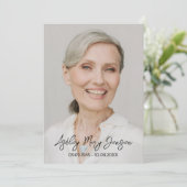 ホワイトローズ ライフのお祝い 写真 葬儀 招待状 (スタンド正面)