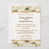 ホワイトローズ – 結婚式招待状 セーブザデート (正面)