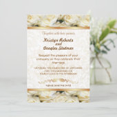 ホワイトローズ – 結婚式招待状 セーブザデート (スタンド正面)