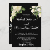 ホワイトローズ | 結婚s 招待状 (正面/裏面)