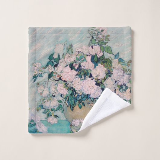 ホワイトローズ–1890 – ビンセント・ヴァン・ゴッホ ウォッシュタオル (ウォッシュタオル)