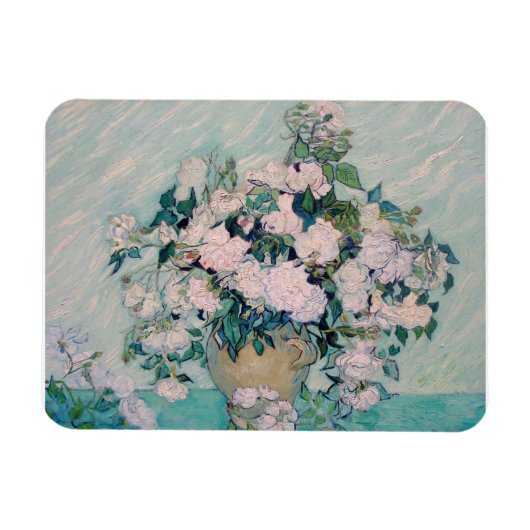 ホワイトローズ–1890 – ビンセント・ヴァン・ゴッホ マグネット (横)