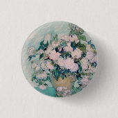 ホワイトローズ–1890 – ビンセント・ヴァン・ゴッホ 缶バッジ (正面)