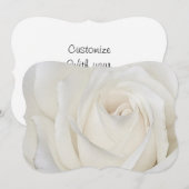 ホワイトローズ 5x7 招待状 (正面/裏面)