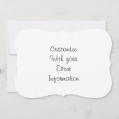 ホワイトローズ 5x7 招待状 (裏面)