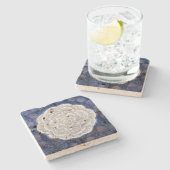 ホワイトローズ、No.35 | Anna Cassel | ストーンコースター (横)