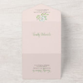 ホワイトローズ | Orchids Bohoフローラ結婚's オールインワン招待状 (外側)