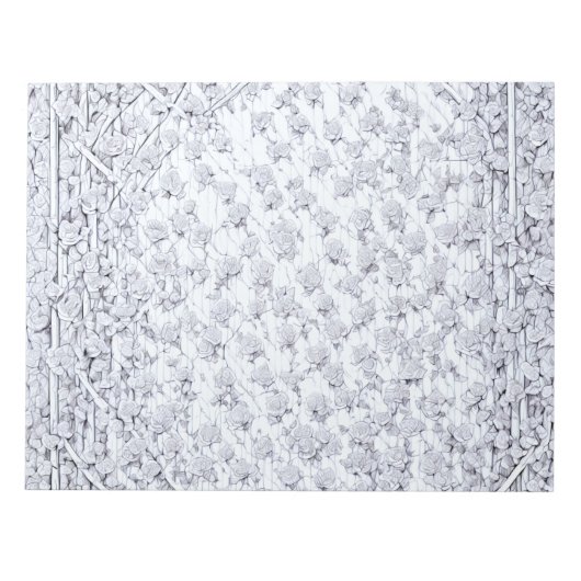 ホワイトローズB ノートパッド (正面)